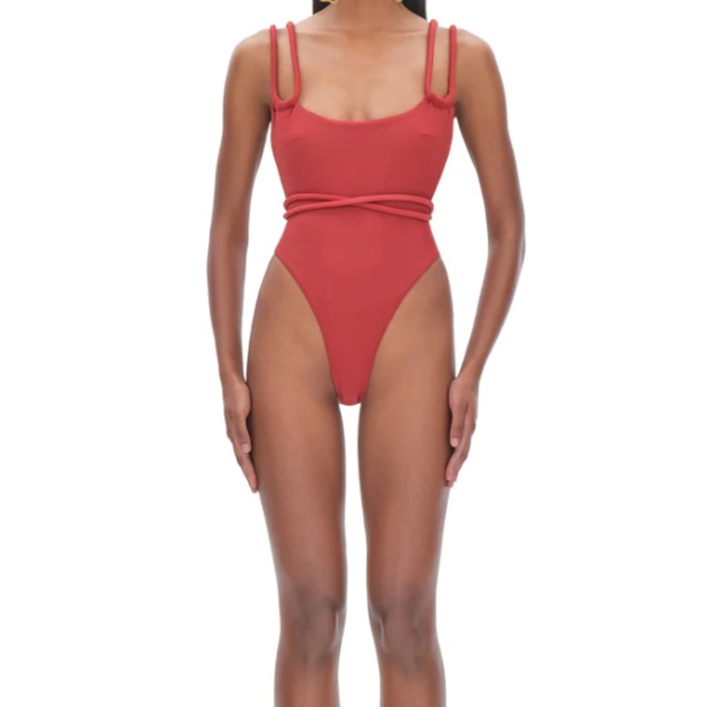 Lima red one piece swimsuit
